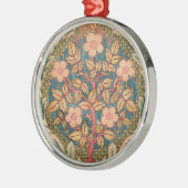 Roos Wreath Embroidery Design van William Morris Metalen Ornament (Links)