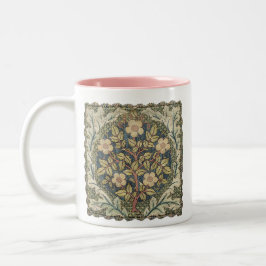 Roos Wreath van William Morris Tweekleurige Koffiemok