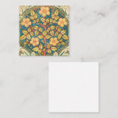Roos Wreath van William Morris Vierkante Visitekaartje (Voorkant / Achterkant)