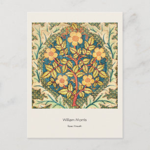 Roos Wreath - William Morris  Art Floral Briefkaart