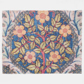 Roos Wreath, William Morris Fleece Deken (Voorkant (Horizontaal))