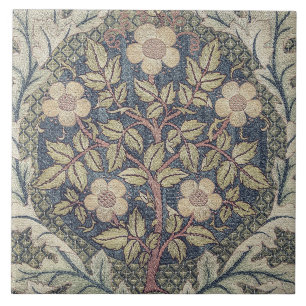 Roos Wreath William Morris Tegeltje