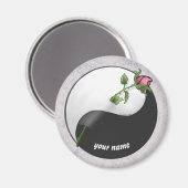 Roos Yin Yang-magneet Magneet (Voorkant / Achterkant)