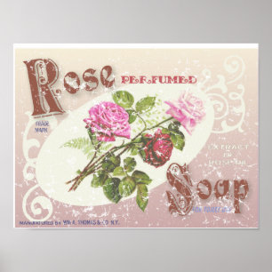 Roos Zeep — met nood Poster