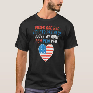 Roos zijn rood geweld is blauw. Ik hou van mijn Pi T-shirt