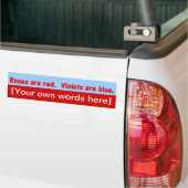 roos-zijn-rood-vioolt-blauw-sjabloon bumpersticker (Op Truck)