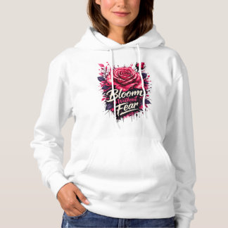 Roos zonder angst Roze Roos Bloemige Dames Hoodie