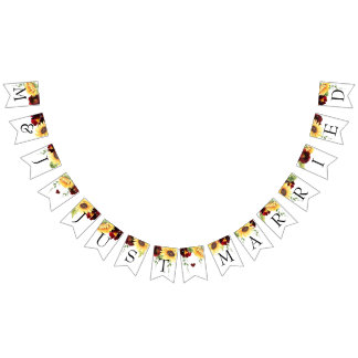 Roos Zonnebloem Weddenschap gewoon gehuwde Bunting Vlaggetjes