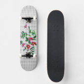  roos zwart-wit polka-stippen skateboard (Voorkant)