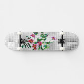  roos zwart-wit polka-stippen skateboard (Horizontaal)