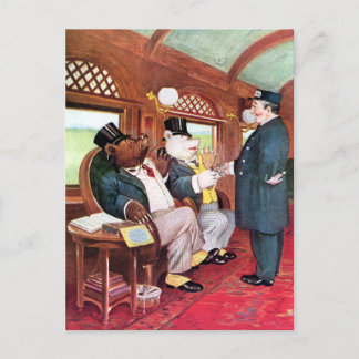 Roosevelt Beren Ride on a Train Briefkaart