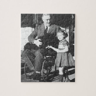 Roosevelt in een rolstoel legpuzzel