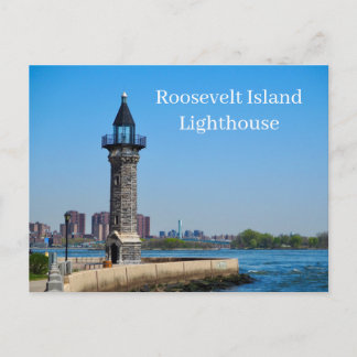 Roosevelt Island Lighthouse New York USA Postcard Briefkaart
