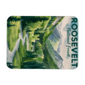 Roosevelt National Forest Waterverf Reizen Magneet (Horizontaal)