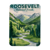 Roosevelt National Forest Waterverf Reizen Magneet (Verticaal)