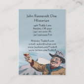 Roosevelt Toasts Wildlife Historian Visitekaartje (Achterkant)