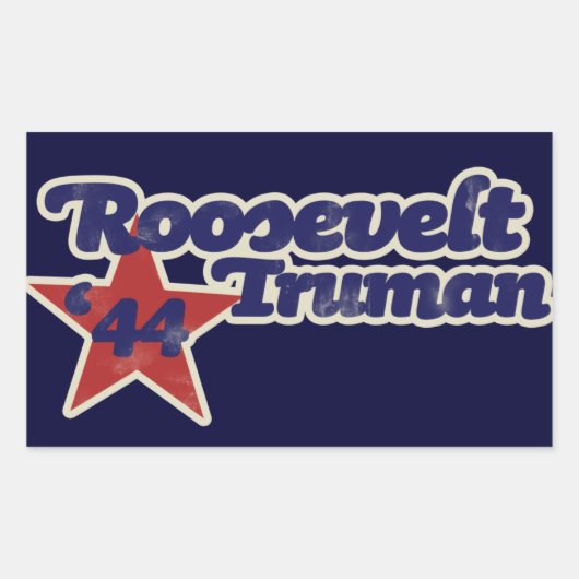 Roosevelt Truman 1944 Rechthoekige Sticker (Voorkant)