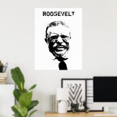 Roosevelt — Zwart-wit Poster (Thuiskantoor)