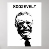 Roosevelt — Zwart-wit Poster (Voorkant)