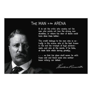 Roosevelt's MAN in de ARENA Speech Foto Afdruk