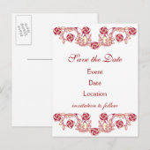 Roosmotief Aankondigingskaart (Voorkant / Achterkant)