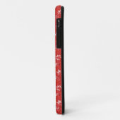 Roospatroon in rood Case-Mate iPhone case (Achterkant/links)