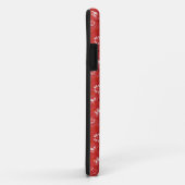 Roospatroon in rood Case-Mate iPhone case (Achterkant/rechts)