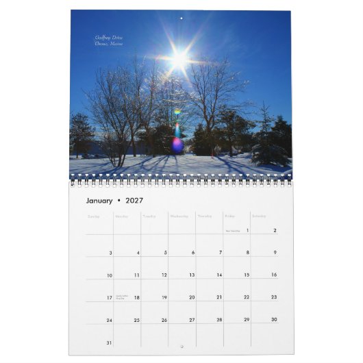 Rooster 2015 van de Natuur Maine Kalender (Jan 2027)