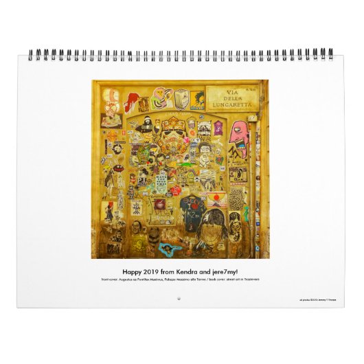 Rooster 2019 van Rome Kalender (Achterkant)