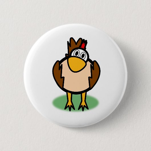 Rooster 2 ronde button 5,7 cm (Voorkant)