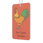 Rooster aangepaste tekst & kleur luchtverfrisser (Links)