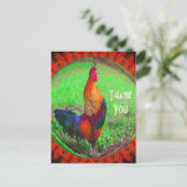 Rooster Abstracte Natuur Dank u Briefkaart (Staand voorkant)