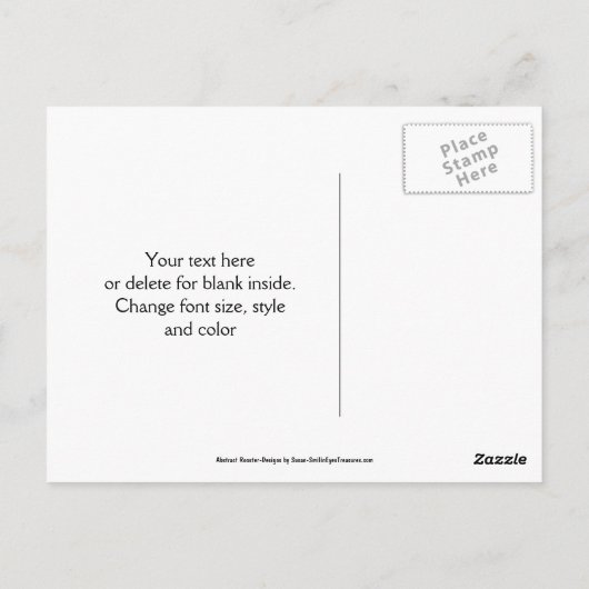 Rooster Abstracte Natuur Dank u Briefkaart (Achterkant)