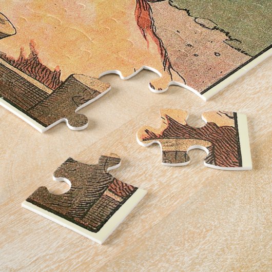 Rooster Animal Alphabet Letter Legpuzzel (Zijkant)