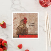 Rooster  Antiek Bruin Textuur Servet (Insitu)