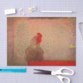 Rooster  Antiek Rood Bruin Boerderij Tis Tissuepapier (Craft)