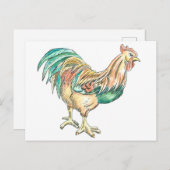 Rooster Art Briefkaart (Voorkant / Achterkant)