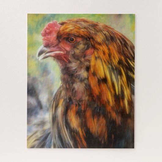 Rooster Art Farm Art Style Puzzle Legpuzzel (Verticaal)
