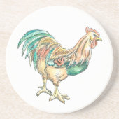 Rooster Art Zandsteen Onderzetter (Voorkant)