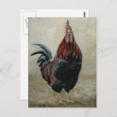 Rooster Attitude Art Briefkaart (Voorkant / Achterkant)
