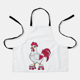 Rooster bij gealigneerde schaatsen met Rollerschaa Schort