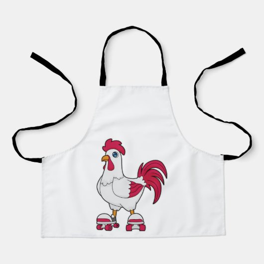 Rooster bij gealigneerde schaatsen met Rollerschaa Schort (Voorkant)