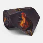 Rooster Bird Art Stropdas (Opgerold)