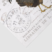 Rooster Bird Farmhouse Franse scriptdepagina Tissuepapier (Detail)