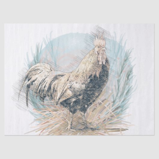 Rooster Bird Tissuepapier (Voorkant)