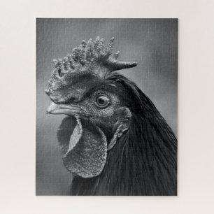 Rooster Black en White Legpuzzel