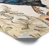 Rooster, blauwe hennen, tekstPoster bewerken Poster (Hoek)