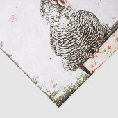 Rooster  Boerderij Antiek Wit Textielland Tissuepapier (Detail)