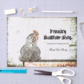 Rooster  Boerderij Antiek Wit Textielland Tissuepapier (Craft)