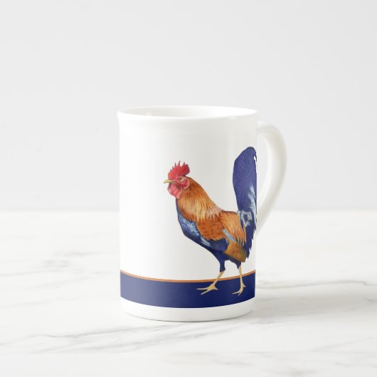 Rooster Bone China Mok (Voorkant rechts)
